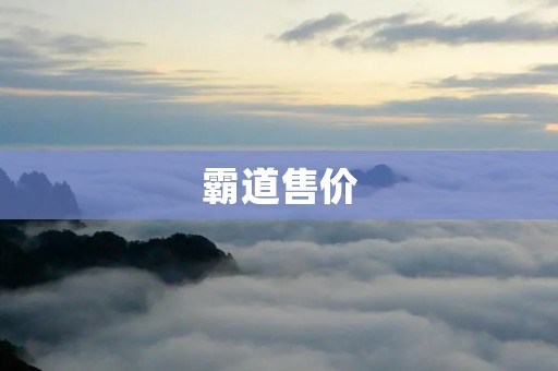 霸道售价：电商平台如何实现高利润？