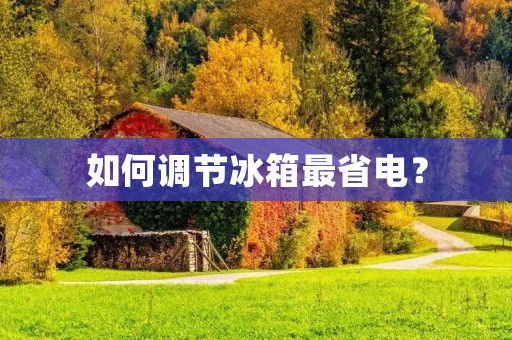 如何调节冰箱最省电? 如何调节冰箱最省电?