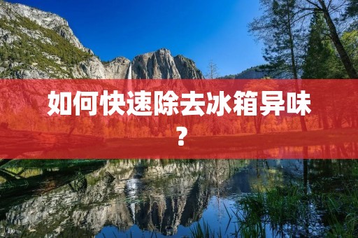 如何快速除去冰箱异味? 如何快速除去冰箱异味?