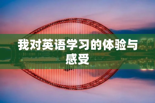 我对英语学习的体验与感受