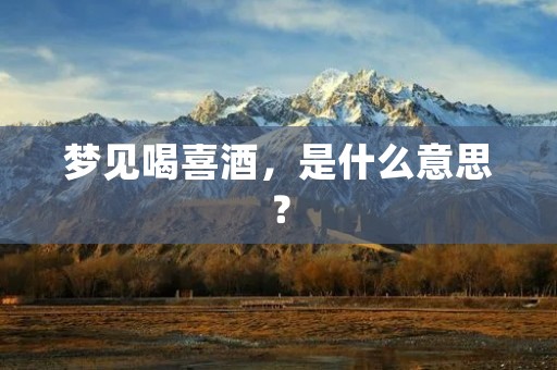 梦见喝喜酒，是什么意思？