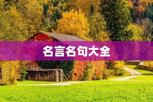 名言名句大全：探索人生的哲理之路