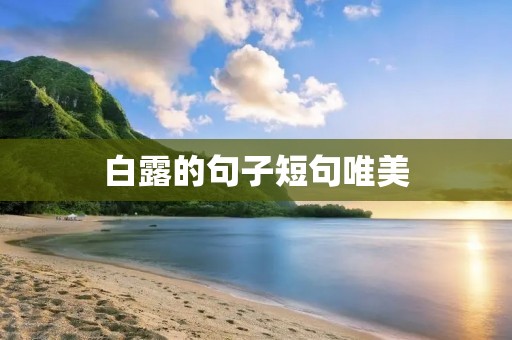 白露的句子短句唯美