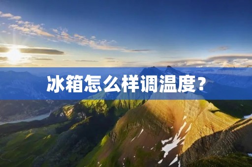 冰箱怎么样调温度?