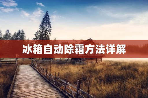 冰箱自动除霜方法详解 冰箱自动除霜方法详解