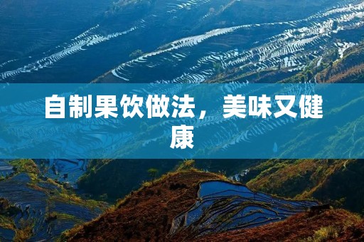 自制果饮做法,美味又健康 自制果饮做法,美味又健康