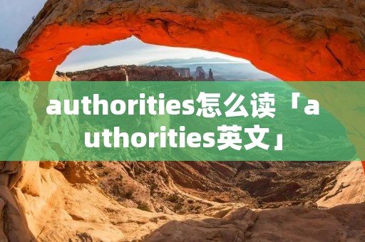 authorities怎么读「authorities英文」