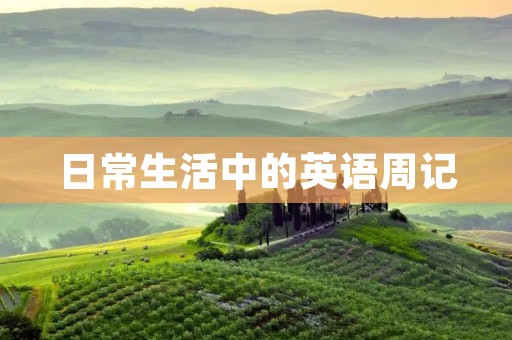 日常生活中的英语周记