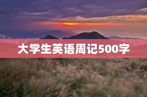 大学生英语周记500字 大学生英语周记500字