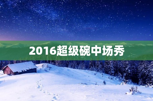 2016超级碗中场秀：精彩表演震撼全场