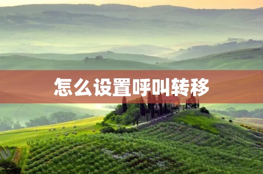 怎么设置呼叫转移 怎么设置呼叫转移
