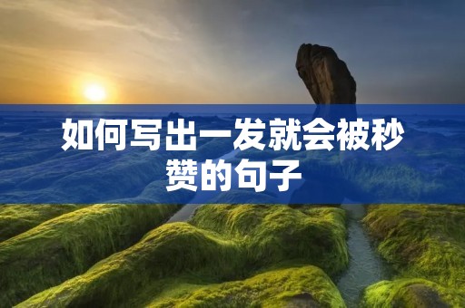 如何写出一发就会被秒赞的句子 如何写出一发就会被秒赞的句子