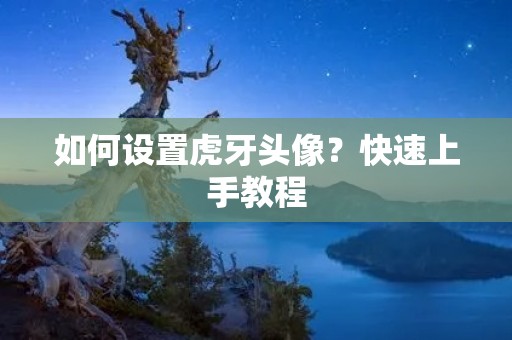 如何设置虎牙头像?快速上手教程 如何设置虎牙头像?快速上手教程