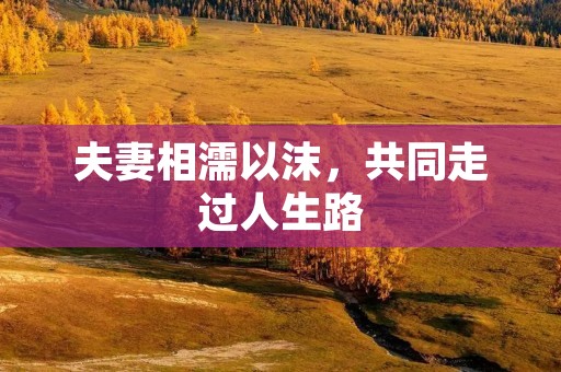 夫妻相濡以沫，共同走过人生路