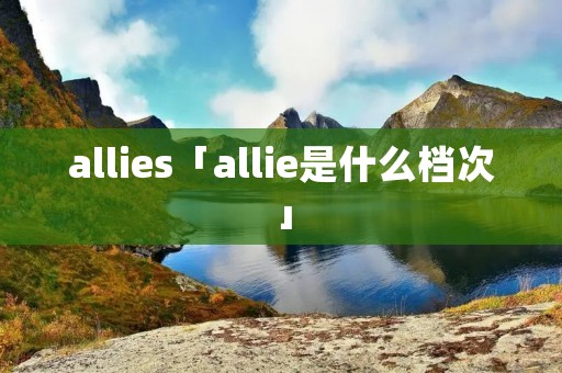 allies「allie是什么档次」 allies「allie是什么档次」