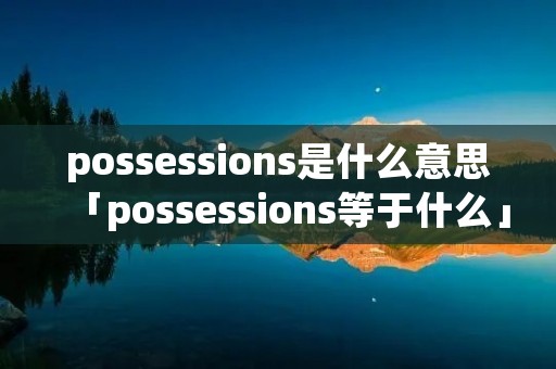 possessions是什么意思「possessions等于什么」