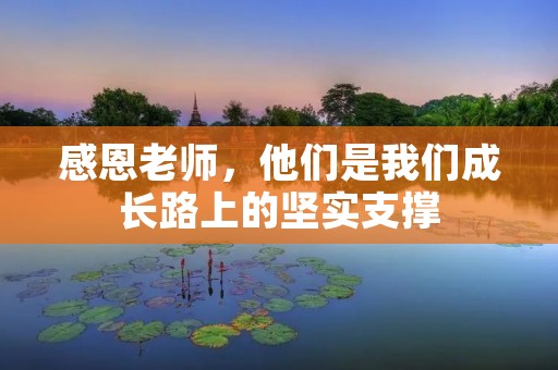感恩老师，他们是我们成长路上的坚实支撑
