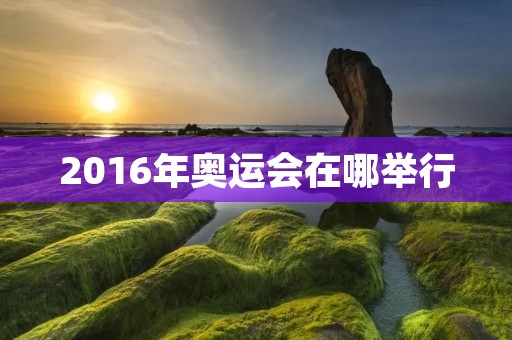 2016年奥运会在哪举行 2016年奥运会在哪举行