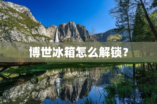 博世冰箱怎么解锁？