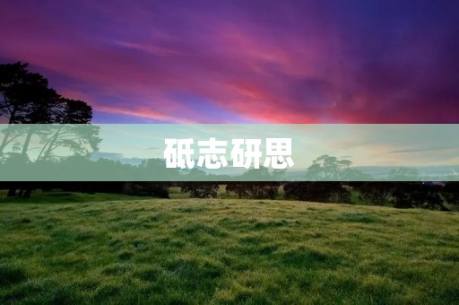 砥志研思：如何培养优秀的思维能力