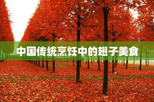 中国传统烹饪中的翅子美食 中国传统烹饪中的翅子美食