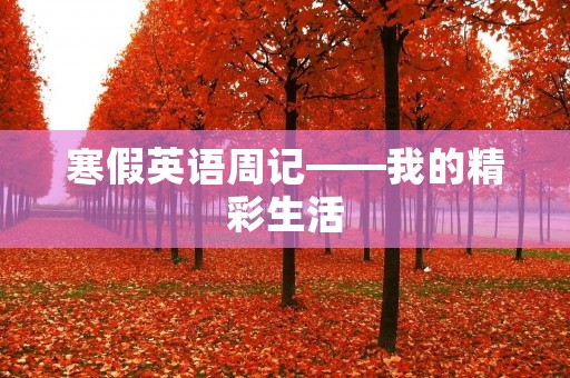 寒假英语周记——我的精彩生活