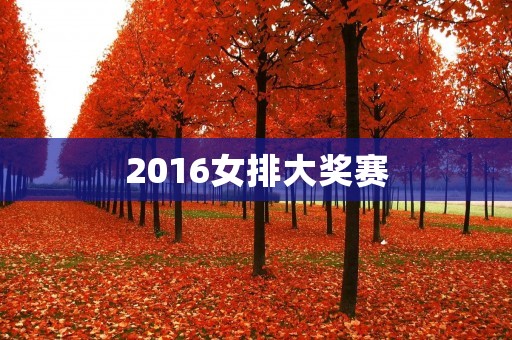 2016女排大奖赛:中国队夺冠 2016女排大奖赛:中国队夺冠