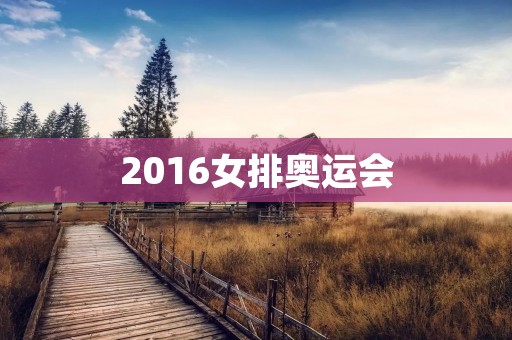 2016女排奥运会：中国女排的夺冠之路