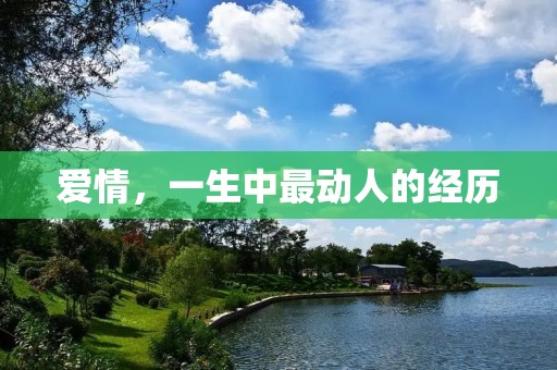 爱情，一生中最动人的经历