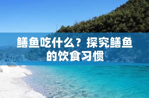 鳝鱼吃什么?探究鳝鱼的饮食习惯