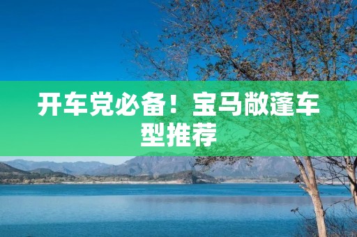 开车党必备！宝马敞蓬车型推荐