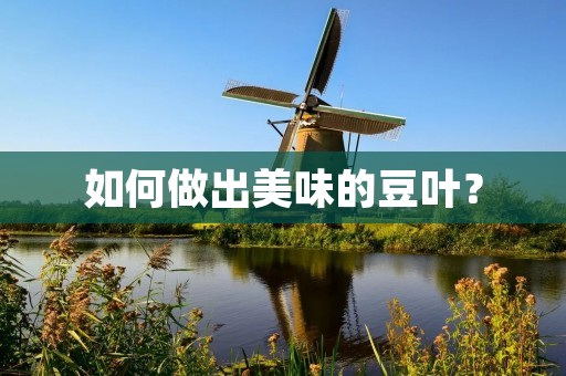 如何做出美味的豆叶? 如何做出美味的豆叶?