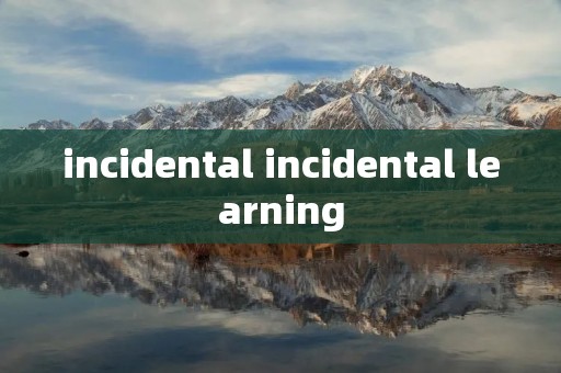 incidental incidental learning