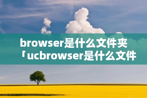browser是什么文件夹「ucbrowser是什么文件夹」 browser是什么文件夹「ucbrowser是什么文件夹」