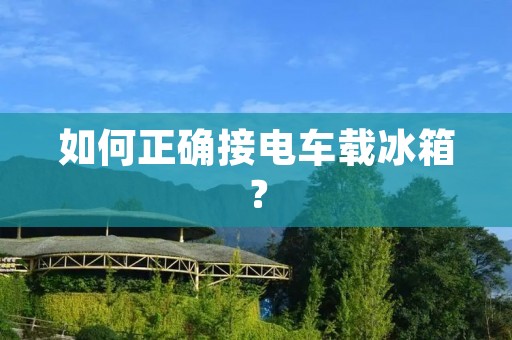 如何正确接电车载冰箱? 如何正确接电车载冰箱?