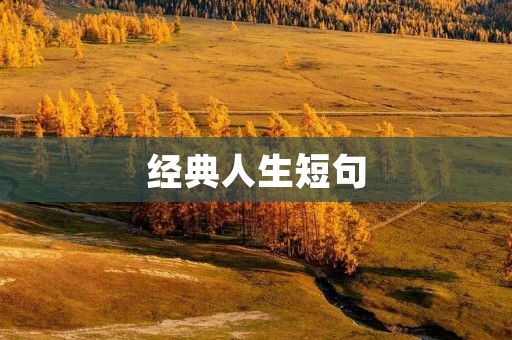 经典人生短句 经典人生短句