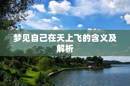 梦见自己在天上飞的含义及解析
