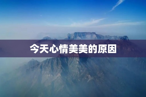 今天心情美美的原因 今天心情美美的原因