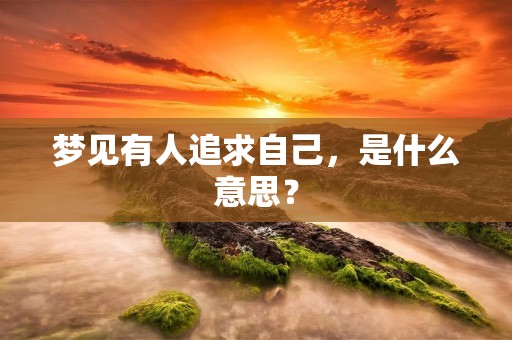 梦见有人追求自己,是什么意思?