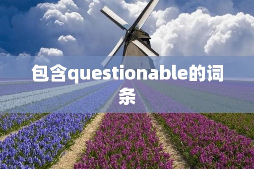包含questionable的词条 包含questionable的词条