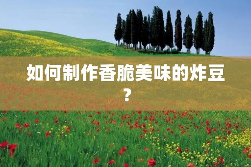 如何制作香脆美味的炸豆? 如何制作香脆美味的炸豆?