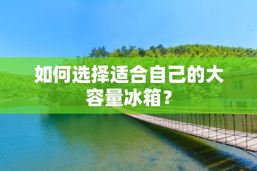 如何选择适合自己的大容量冰箱? 如何选择适合自己的大容量冰箱?