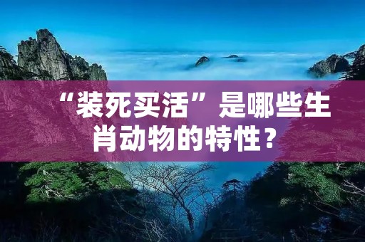 “装死买活”是哪些生肖动物的特性？