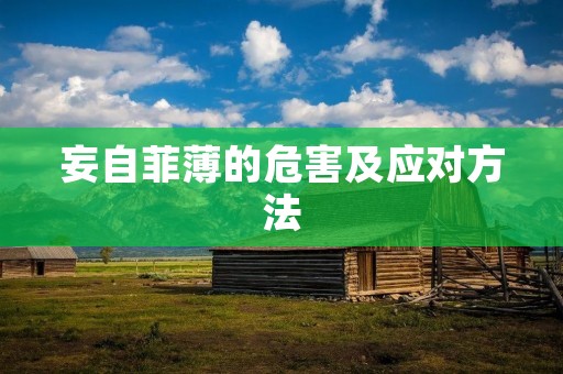 妄自菲薄的危害及应对方法