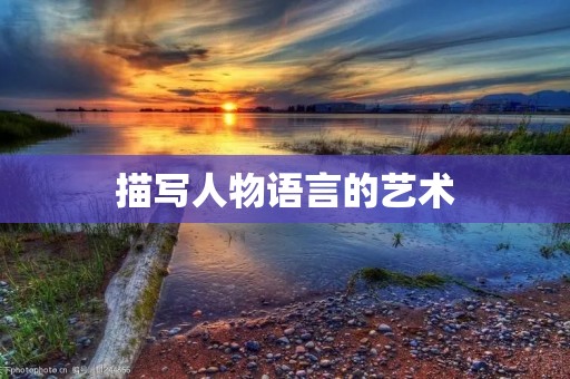 描写人物语言的艺术