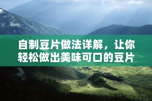 自制豆片做法详解，让你轻松做出美味可口的豆片