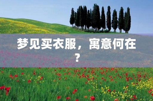 梦见买衣服，寓意何在？