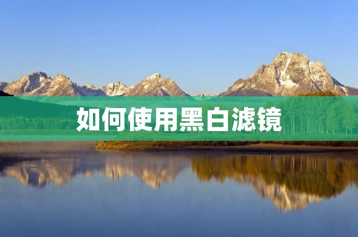 如何使用黑白滤镜 如何使用黑白滤镜