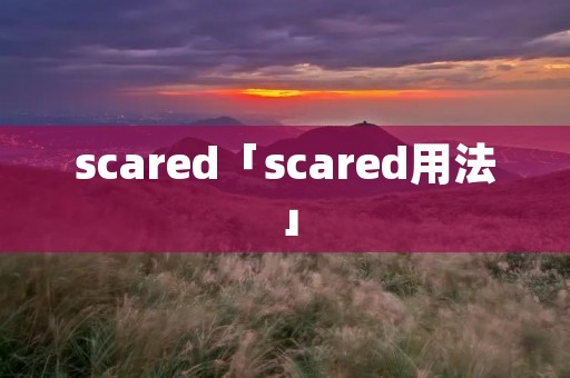 scared「scared用法」