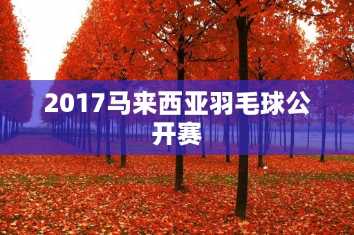 2017马来西亚羽毛球公开赛：林丹一路高歌猛进夺得男单冠军